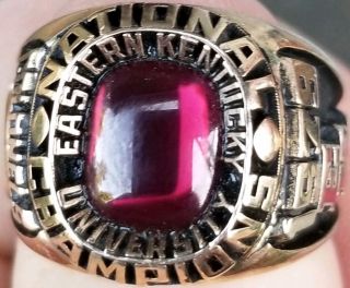 1979 Eastern Kentucky Colonels National Championship Championship Ring 10k Gold