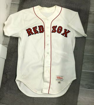 Don Baylor Game - worn 1986 Red Sox home jersey - team leader 4