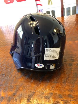 Christian Yelich Signed Full Size Batting Helmet Psa Dna Milwaukee Brewers 7