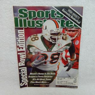 Sports Illustrated Jan.  7,  2002 Cover Clinton Portis
