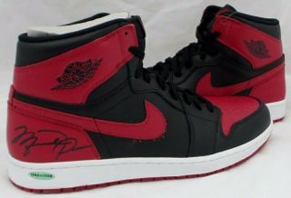 Michael Jordan Autographed Air Jordan 1 Shoe Upper Deck Authenticated