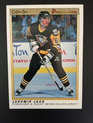 1990 - 91 O - Pee - Chee Premier Jaromir Jagr Rookie Card 50