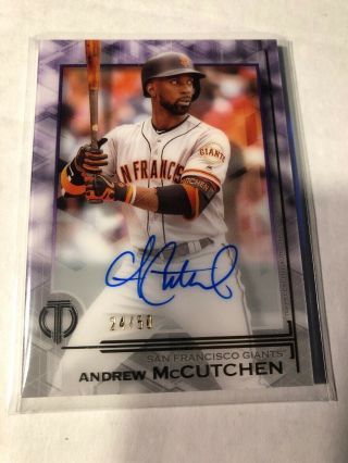 Andrew Mccutchen 2019 Topps Tribute On Card Auto 24/50 Sf Giants