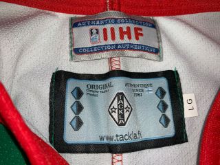 IIHF LITHUANIA Game Worn Ice Hockey Lietuva Jersey Shirt Tackla Goalie L 1 4