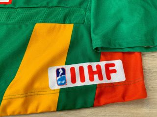 IIHF LITHUANIA Game Worn Ice Hockey Lietuva Jersey Shirt Tackla Goalie L 1 8