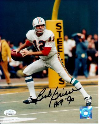 Bob Griese Signed Auto Autograph 8x10 Photo Inscribed " Hof 