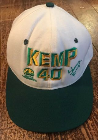 Vintage Seattle Supersonics Sonics Basketball Cap Hat Snapback Shawn Kemp 40 Ajd
