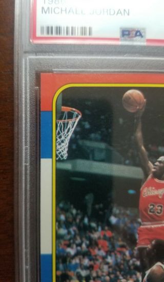 1986 Fleer Michael Jordan 57 Basketball Card PSA 8 ROOKIE RC 5