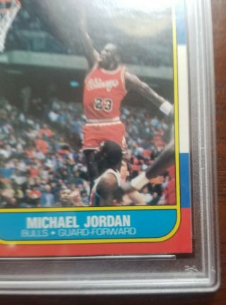 1986 Fleer Michael Jordan 57 Basketball Card PSA 8 ROOKIE RC 8