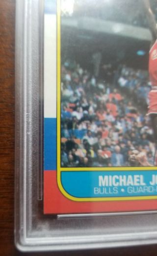 1986 Fleer Michael Jordan 57 Basketball Card PSA 8 ROOKIE RC 9