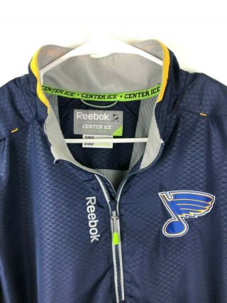 NHL St.  Louis Blues Men ' s XL Reebok Center Ice Windbreaker Jacket 3