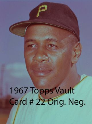 1967 Topps Vault Willie Stargell Pittsburgh Pirates Card 22 Negative