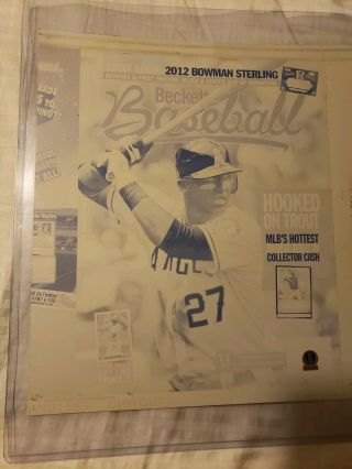 Beckett Monthly 1/1 Mike Trout Rookie Year Printing Plate - Mlb/beckett Holo