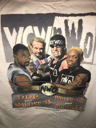 Karl Malone/DDP vs Hollywood Hogan/Dennis Rodman SHIRT Large 1998 4