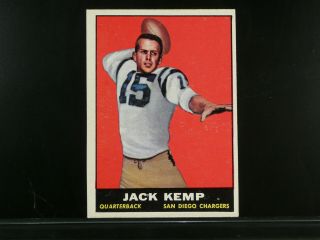 1961 Topps Football Card 166 Jack Kemp - Excellent/near