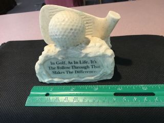 Vintage Golf Ball/club Marble Collectible Gift Item With Saying