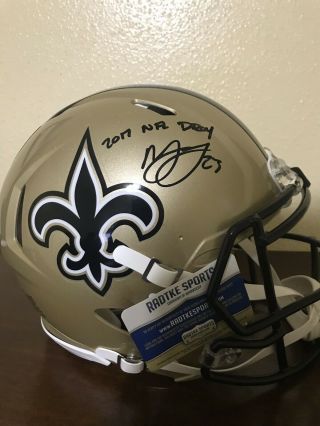 Marshon Lattimore Orleans Saints Signed Helmet Speed Authentic Radtke