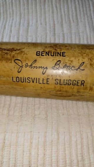 Vintage Louisville Slugger 125 Johnny Bench Wood Baseball Bat Wooden 1970 35 "