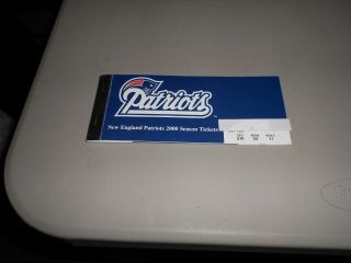 2000 England Patriots Season Ticket Holders Booklet & Tickets 11