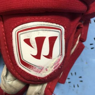 Detroit Red Wings Game Worn Johan Franzen Hockey Gloves Warrior Franchise 14 