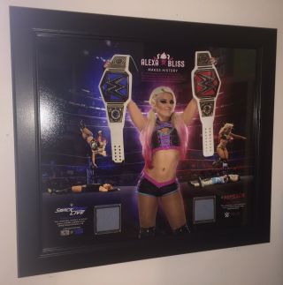 Wwe Alexa Bliss Limited Edition Framed Plaque W/ Mat Relics 490/500