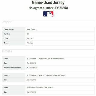 Juan Centeno 2017 Astros Game ALDS/ALCS Postseason Jersey MLB World Series 11