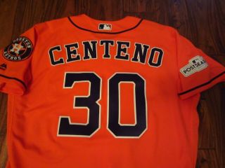 Juan Centeno 2017 Astros Game Alds/alcs Postseason Jersey Mlb World Series