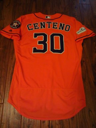Juan Centeno 2017 Astros Game ALDS/ALCS Postseason Jersey MLB World Series 2