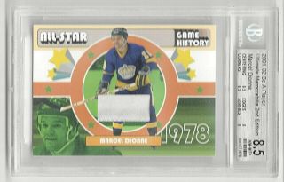 2001 - 02 Bap Itg Ultimate - Marcel Dionne - All Star Game History Jersey Bgs 8.  5