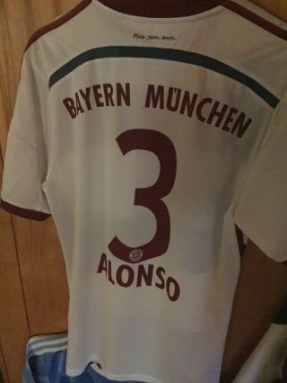 Bayern Munich match worn shirt washed Alonso adizero 8 14/15 debut v schalke 04 8