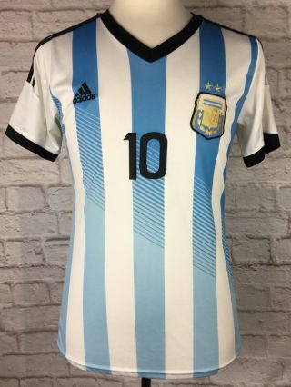 Lionel Messi Argentina Jersey Adidas Clima Cool Men Euc Size M