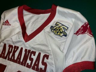 Arkansas Razorbacks Game Worn Jersey Adidas 2007 - 75th Anniv of the SEC PATCH 6