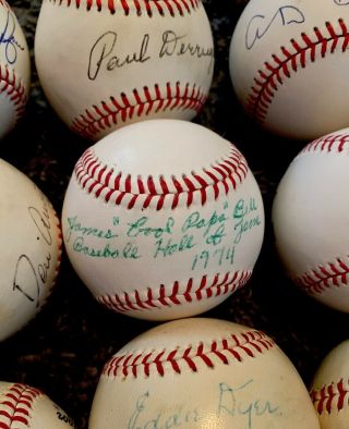 James Cool Papa Bell Hall Of Fame Died 1991 Former Baseball Autographed Baseball