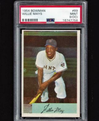 ⚾ 1954 Bowman 89 Willie Mays Psa 9 Highest Graded,  1951 Willie Mays Rp