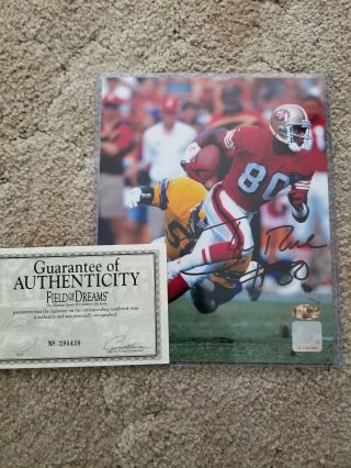 Jerry Rice Autographed Photo