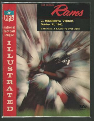 1962 Los Angeles Rams vs.  Minnesota Vikings NFL Football Program - Tarkenton 4