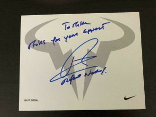 Rafael Nadal Autographed Nike Promotional Photo
