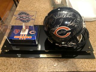 Team Signed 1985 Bowl Champion Chicago Bears Full Size On Field Helmet