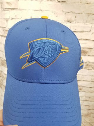 Oklahoma City Thunder Okc Men’s Large/ Xl Adidas Nba Basketball Hat Blue B7