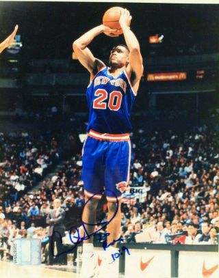 Allan Houston York Knicks Tennessee Team Usa Autographed Signed 8x10 Photo