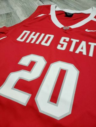 Ohio State Buckeyes 20 Nike Elite Basketball Jersey Men ' s size XL Greg Oden Red 5