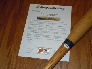 Mike Piazza York Mets 2002 Signed Game Rawlings BP Bat HOF PSA/DNA LOA 4