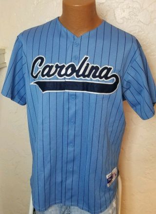 Vintage 90s Majestic North Carolina Tar Heels Baseball Jersey Size Large