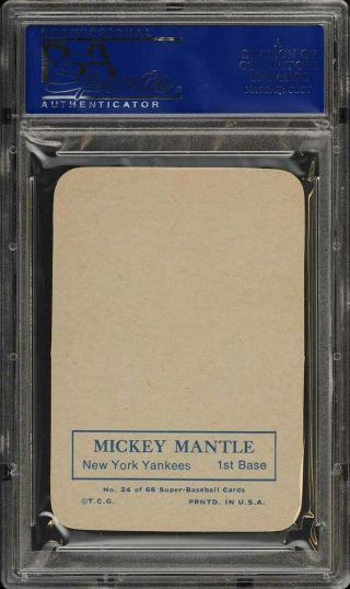 1969 Topps SETBREAK Mickey Mantle 24 PSA 8 NM - MT (PWCC) 2