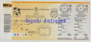 Trabzonspor - Liverpool 2010 Uefa Europa League Cup Match Soccer Football Ticket