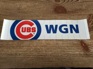 Chicago Cubs Wgn Radio Bumper Sticker Decal 11x3 Nos