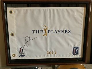 Tiger Woods Signed 2013 Players Flag Jsa Authenticated