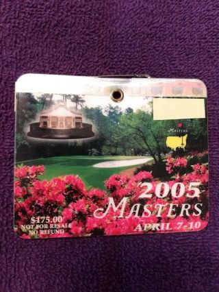 Augusta National Masters Tournament Badge 2005 Tiger Woods
