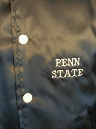 Vintage Penn State University Satin Jacket Champion Adult Small Snaps NCAA 3