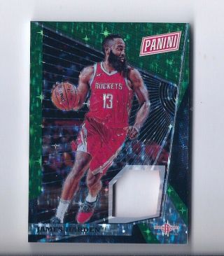 2019 National Panini Gold Vip Packs James Harden 2clr Patch Green Prizm 6/25